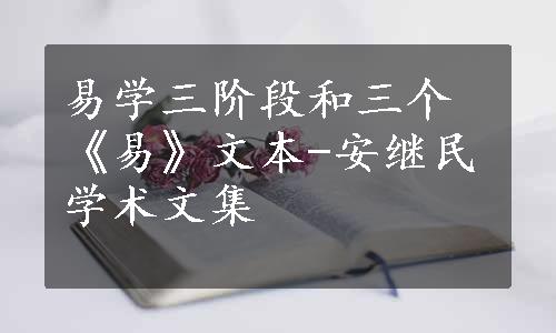 易学三阶段和三个《易》文本-安继民学术文集