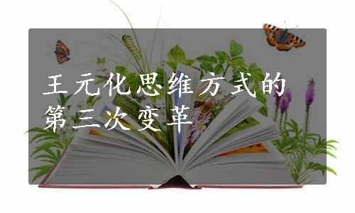 王元化思维方式的第三次变革