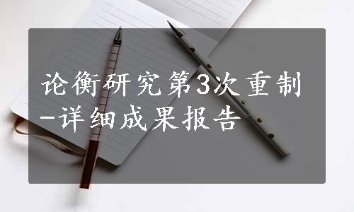 论衡研究第3次重制-详细成果报告