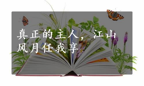 真正的主人，江山风月任我享