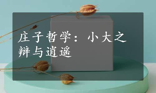 庄子哲学：小大之辩与逍遥