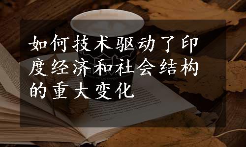 如何技术驱动了印度经济和社会结构的重大变化