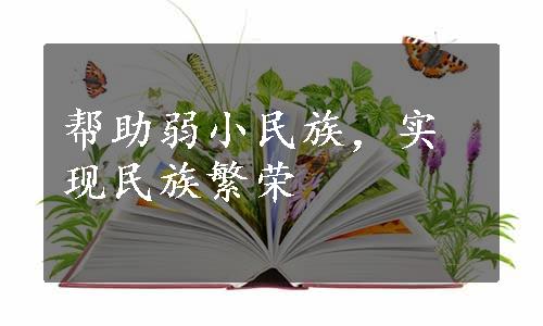 帮助弱小民族，实现民族繁荣