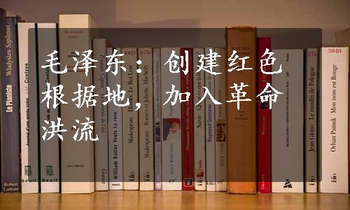 毛泽东：创建红色根据地，加入革命洪流