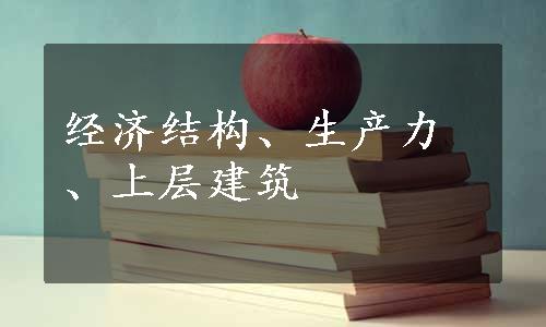 经济结构、生产力、上层建筑