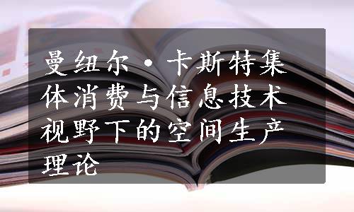 曼纽尔·卡斯特集体消费与信息技术视野下的空间生产理论