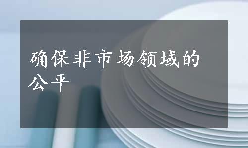 确保非市场领域的公平