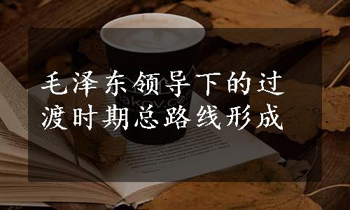 毛泽东领导下的过渡时期总路线形成