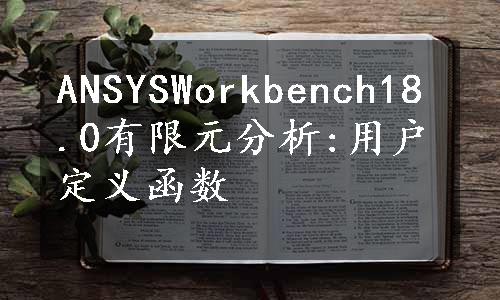 ANSYSWorkbench18.0有限元分析:用户定义函数