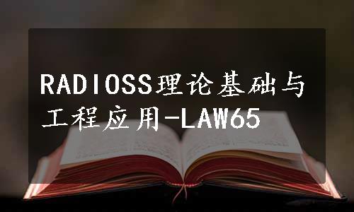 RADIOSS理论基础与工程应用-LAW65