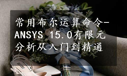 常用布尔运算命令-ANSYS 15.0有限元分析从入门到精通