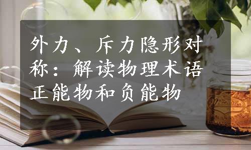 外力、斥力隐形对称：解读物理术语正能物和负能物