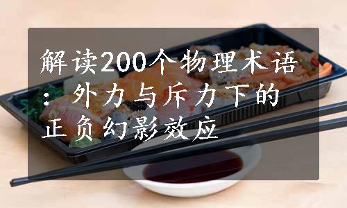 解读200个物理术语：外力与斥力下的正负幻影效应