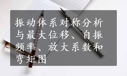 振动体系对称分析与最大位移、自振频率、放大系数和弯矩图