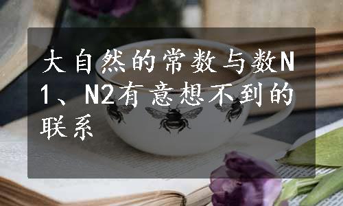 大自然的常数与数N1、N2有意想不到的联系