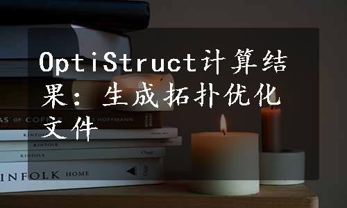 OptiStruct计算结果：生成拓扑优化文件