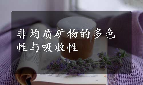 非均质矿物的多色性与吸收性