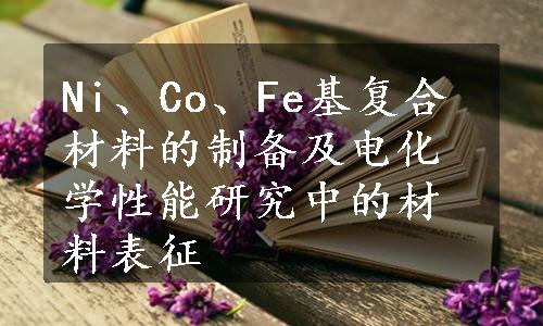 Ni、Co、Fe基复合材料的制备及电化学性能研究中的材料表征