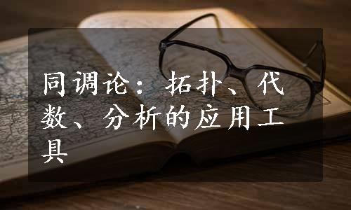 同调论：拓扑、代数、分析的应用工具