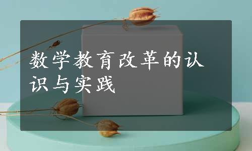 数学教育改革的认识与实践