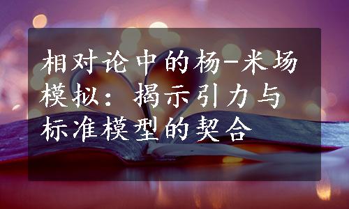 相对论中的杨-米场模拟：揭示引力与标准模型的契合