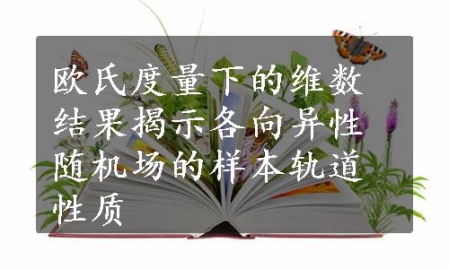 欧氏度量下的维数结果揭示各向异性随机场的样本轨道性质