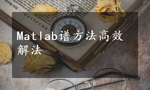 Matlab谱方法高效解法