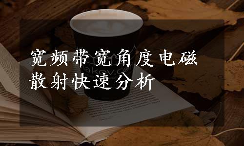 宽频带宽角度电磁散射快速分析