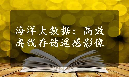 海洋大数据：高效离线存储遥感影像