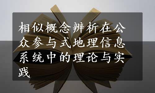 相似概念辨析在公众参与式地理信息系统中的理论与实践