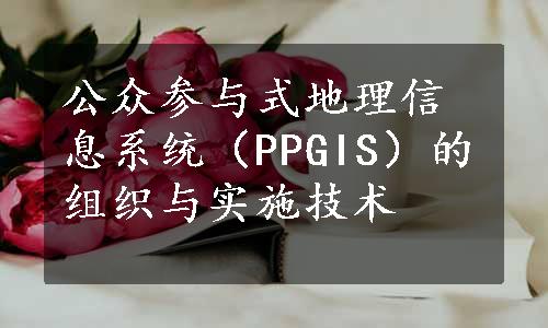 公众参与式地理信息系统（PPGIS）的组织与实施技术