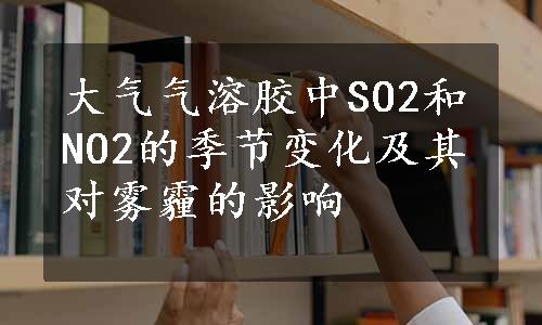 大气气溶胶中SO2和NO2的季节变化及其对雾霾的影响