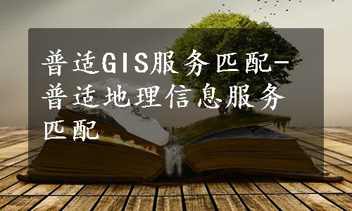 普适GIS服务匹配-普适地理信息服务匹配