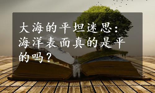 大海的平坦迷思：海洋表面真的是平的吗？