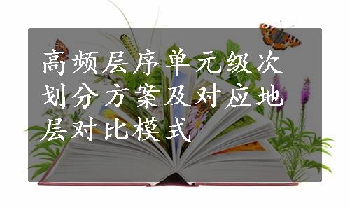 高频层序单元级次划分方案及对应地层对比模式