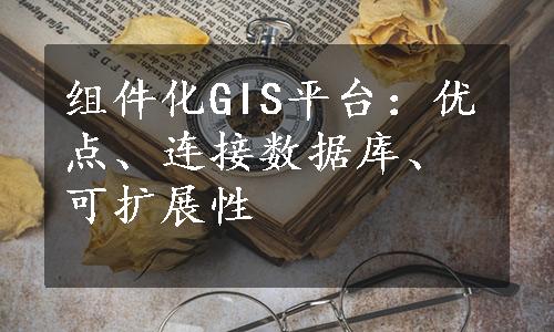 组件化GIS平台：优点、连接数据库、可扩展性