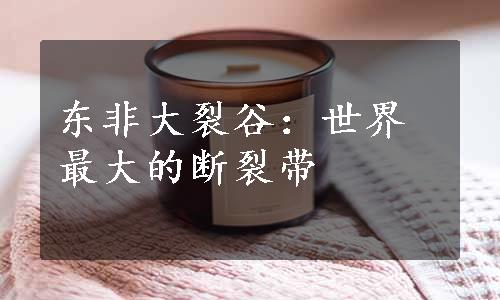 东非大裂谷：世界最大的断裂带