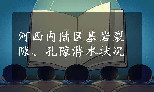 河西内陆区基岩裂隙、孔隙潜水状况