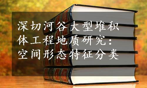 深切河谷大型堆积体工程地质研究：空间形态特征分类