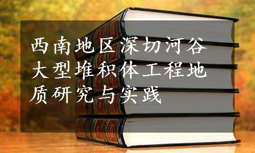 西南地区深切河谷大型堆积体工程地质研究与实践