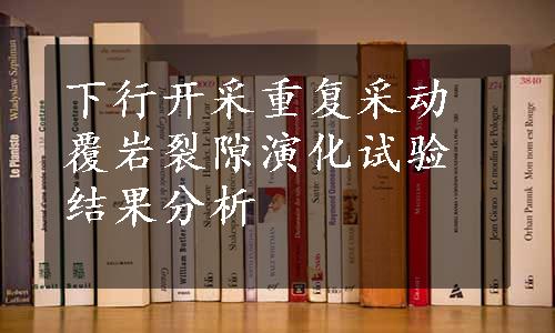 下行开采重复采动覆岩裂隙演化试验结果分析