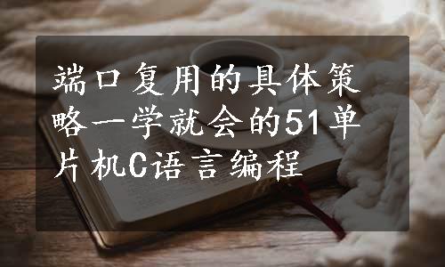 端口复用的具体策略一学就会的51单片机C语言编程