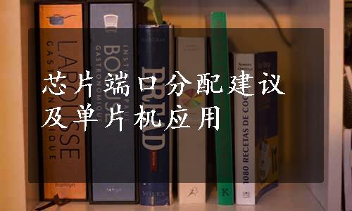 芯片端口分配建议及单片机应用