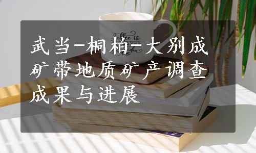 武当-桐柏-大别成矿带地质矿产调查成果与进展