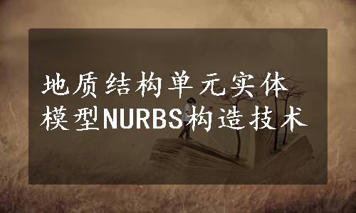 地质结构单元实体模型NURBS构造技术