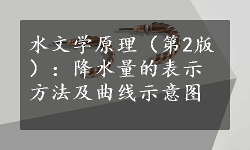 水文学原理（第2版）：降水量的表示方法及曲线示意图