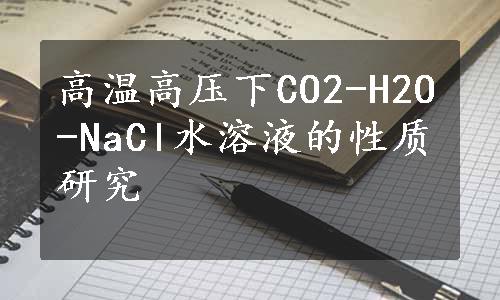 高温高压下CO2-H2O-NaCl水溶液的性质研究