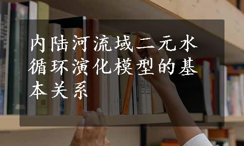 内陆河流域二元水循环演化模型的基本关系