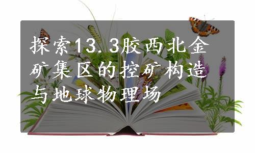 探索13.3胶西北金矿集区的控矿构造与地球物理场