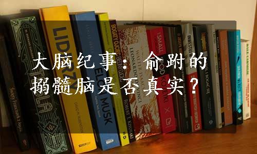 大脑纪事：俞跗的搦髓脑是否真实？